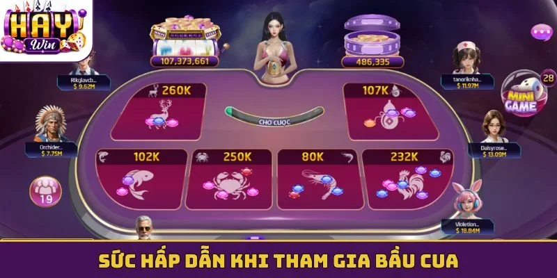 Sức hấp dẫn khi tham gia Bầu Cua